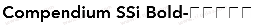 Compendium SSi Bold字体转换